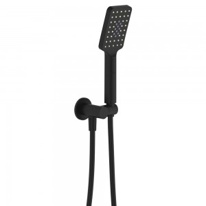 Tono Hand Shower, Round Plate, Matte Black